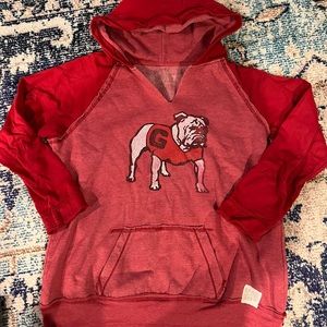 Retro Brand Georgia Bull Dogs Hoodie Go Dawgs